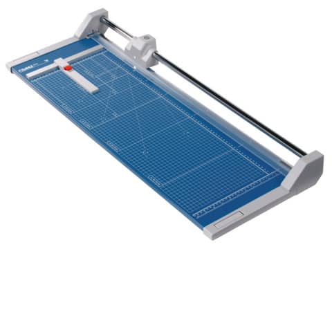 Taglierina a rullo Dahle di terza generazione con pressino automatico e luce 720 mm blu R000554